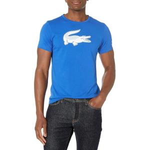 imageLacoste Mens Ultra Dry XXL Logo Sport TShirtMarinaWhite