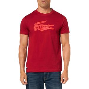 imageLacoste Mens Ultra Dry XXL Logo Sport TShirtOra RedRedcurrant Bush