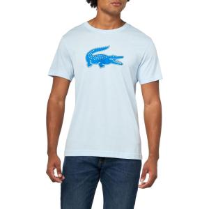 imageLacoste Mens Ultra Dry XXL Logo Sport TShirtRill BlueGipsy Blue