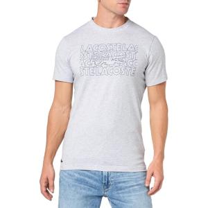 imageLacoste Mens Ultra Dry XXL Logo Sport TShirtSilver Chine Lacoste Croc Print