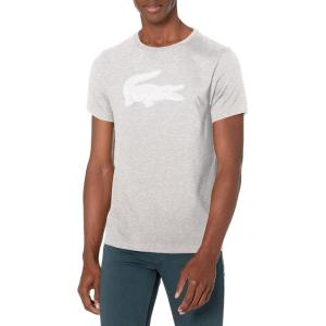 imageLacoste Mens Ultra Dry XXL Logo Sport TShirtSilver ChineWhite