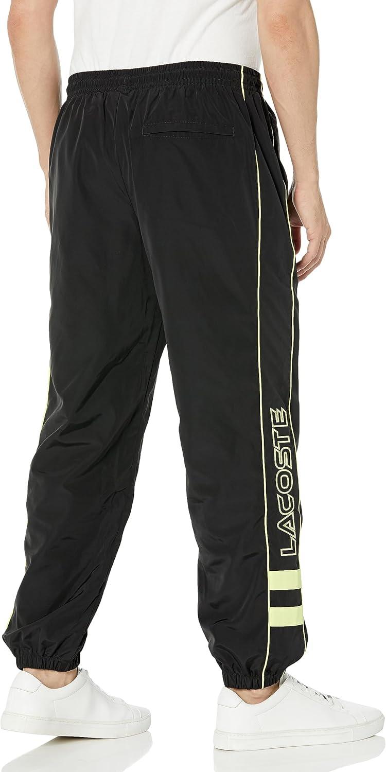 imageLacoste Mens Contrast Details Relaxed Fit SweatpantsBlackLimeira