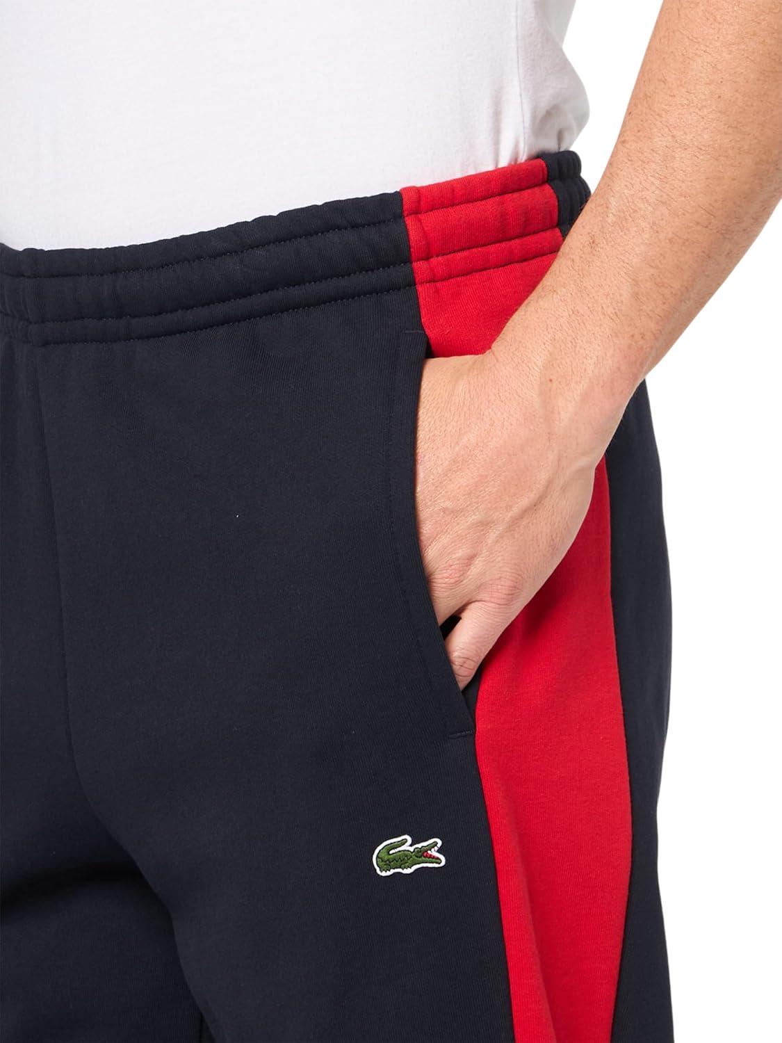 imageLacoste Mens Core Collection Tapered Fit Track PantsAbysmRed