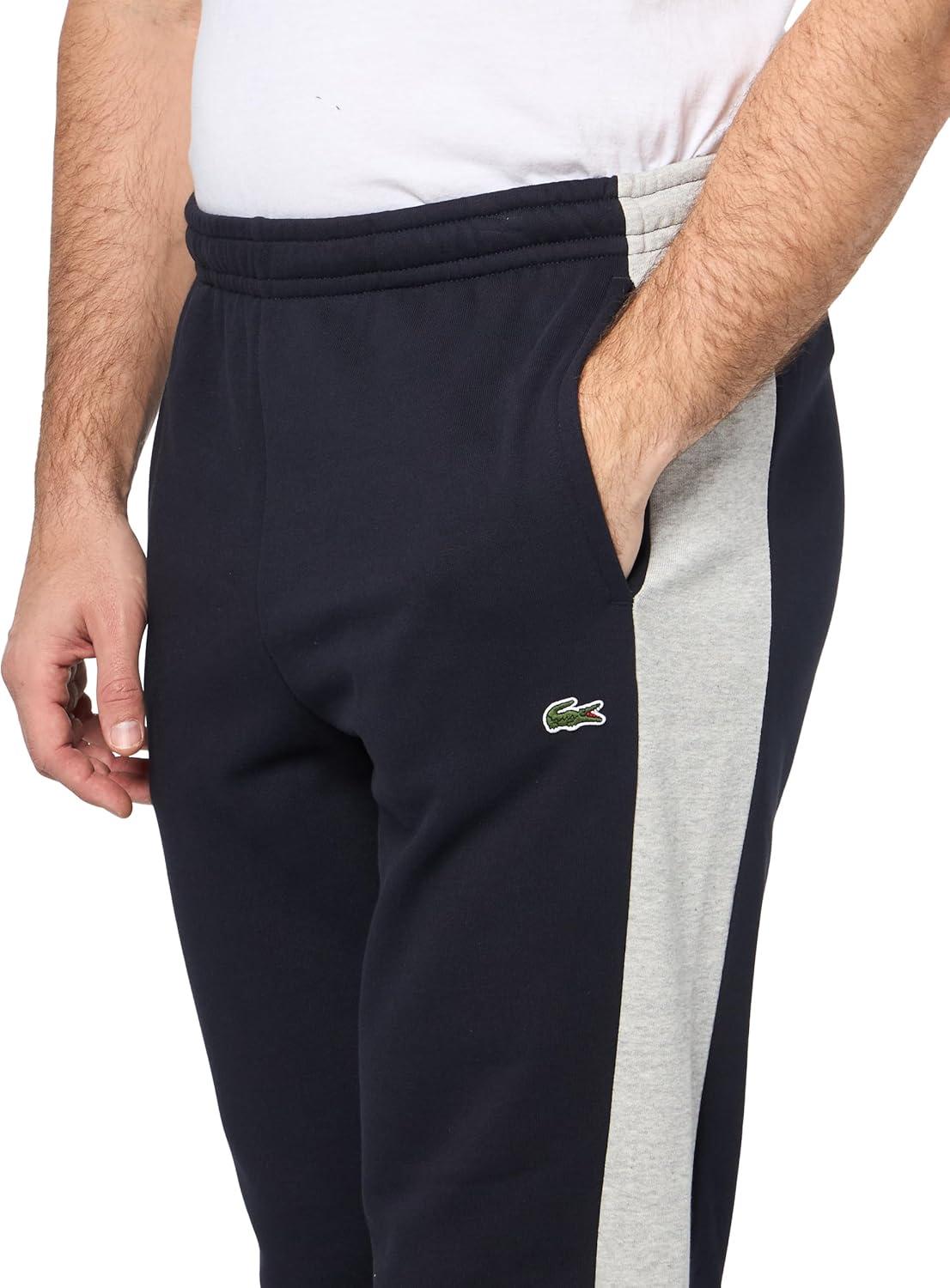 imageLacoste Mens Core Collection Tapered Fit Track PantsAbysmSilver Chine