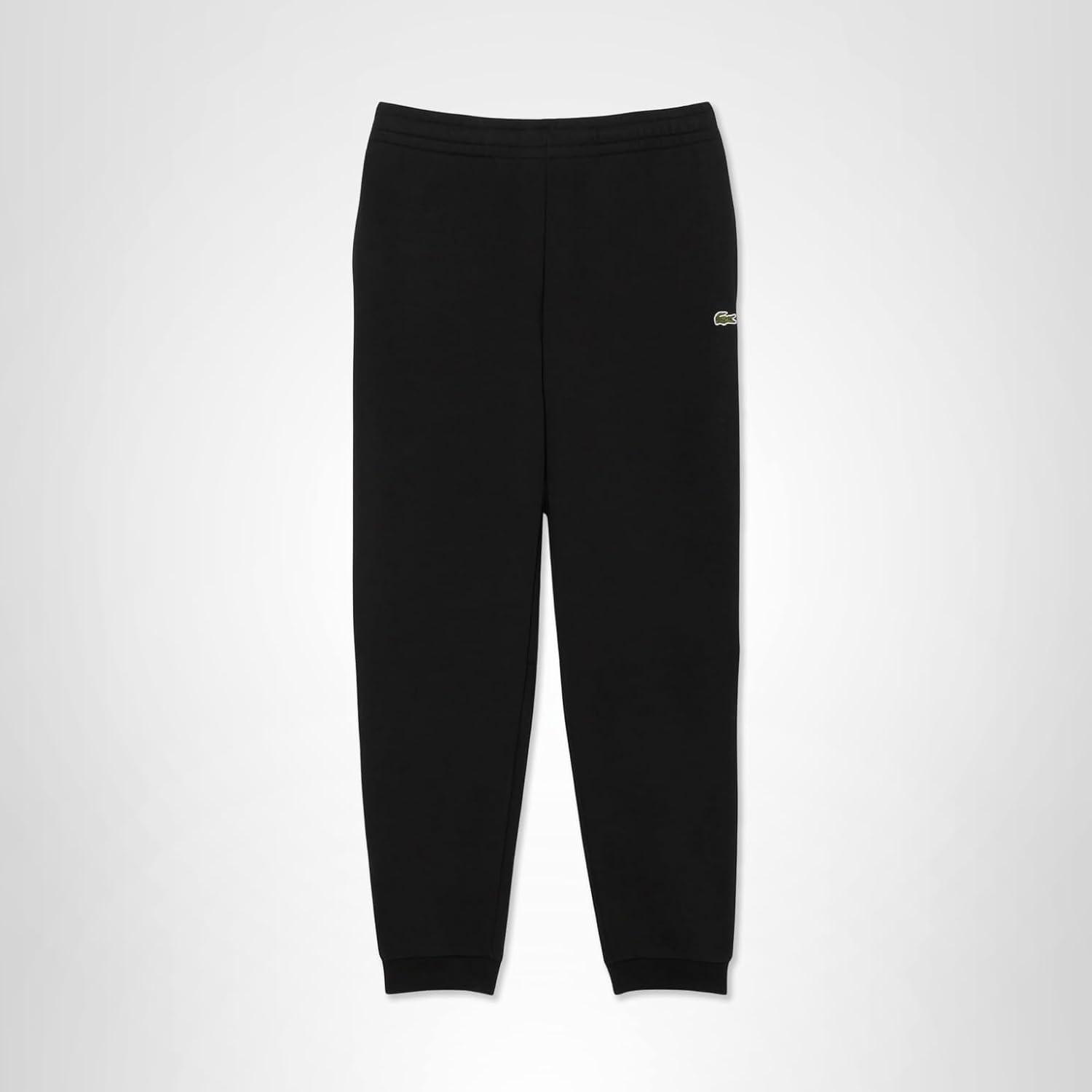 imageLacoste Mens Core Collection Tapered Fit Track PantsBlack Green Croc