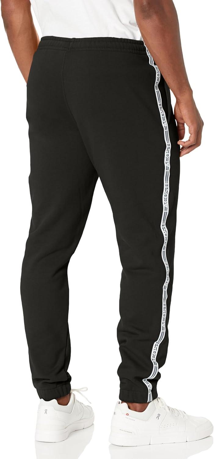 imageLacoste Mens Core Collection Tapered Fit Track PantsBlack Taping