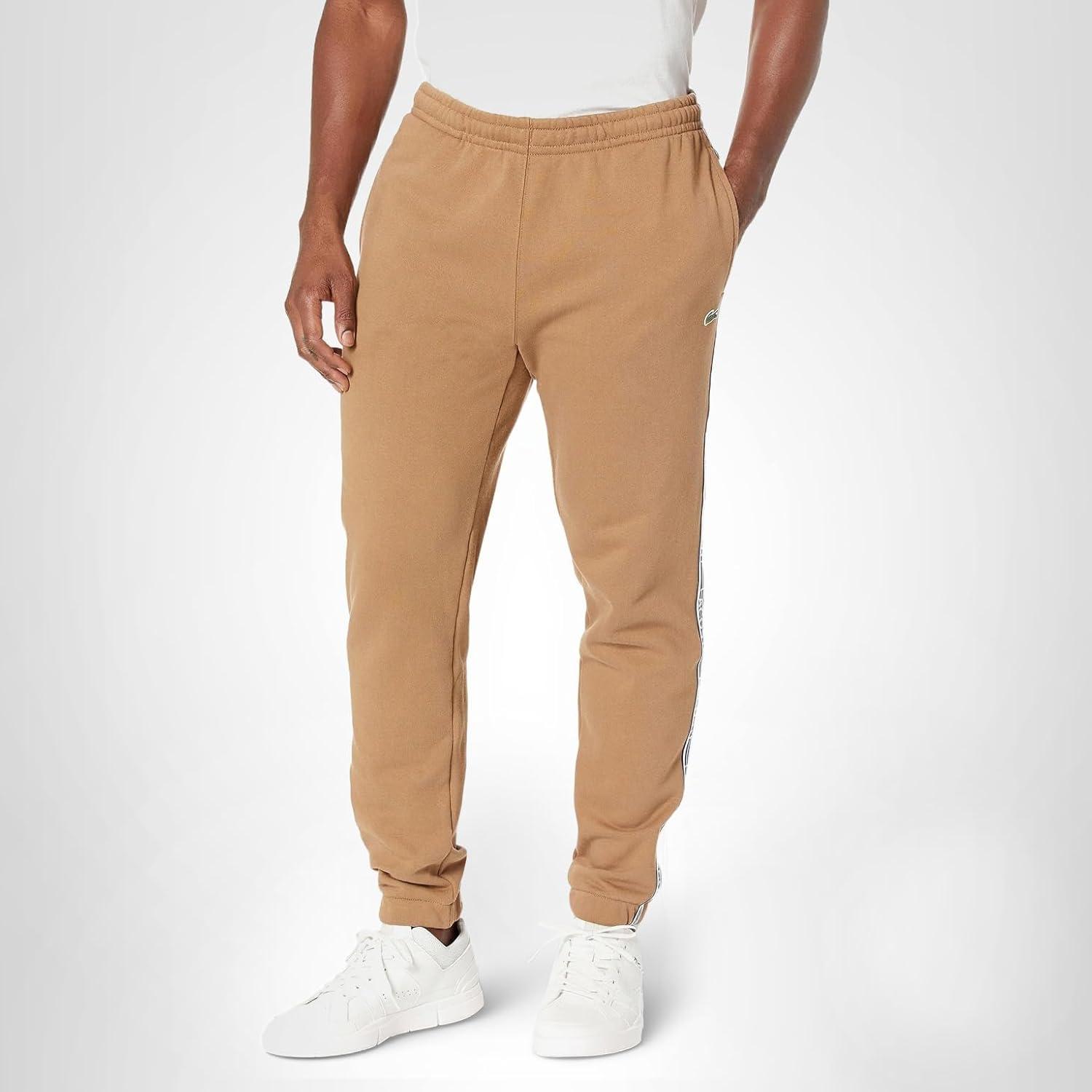 imageLacoste Mens Core Collection Tapered Fit Track PantsCookie Taping