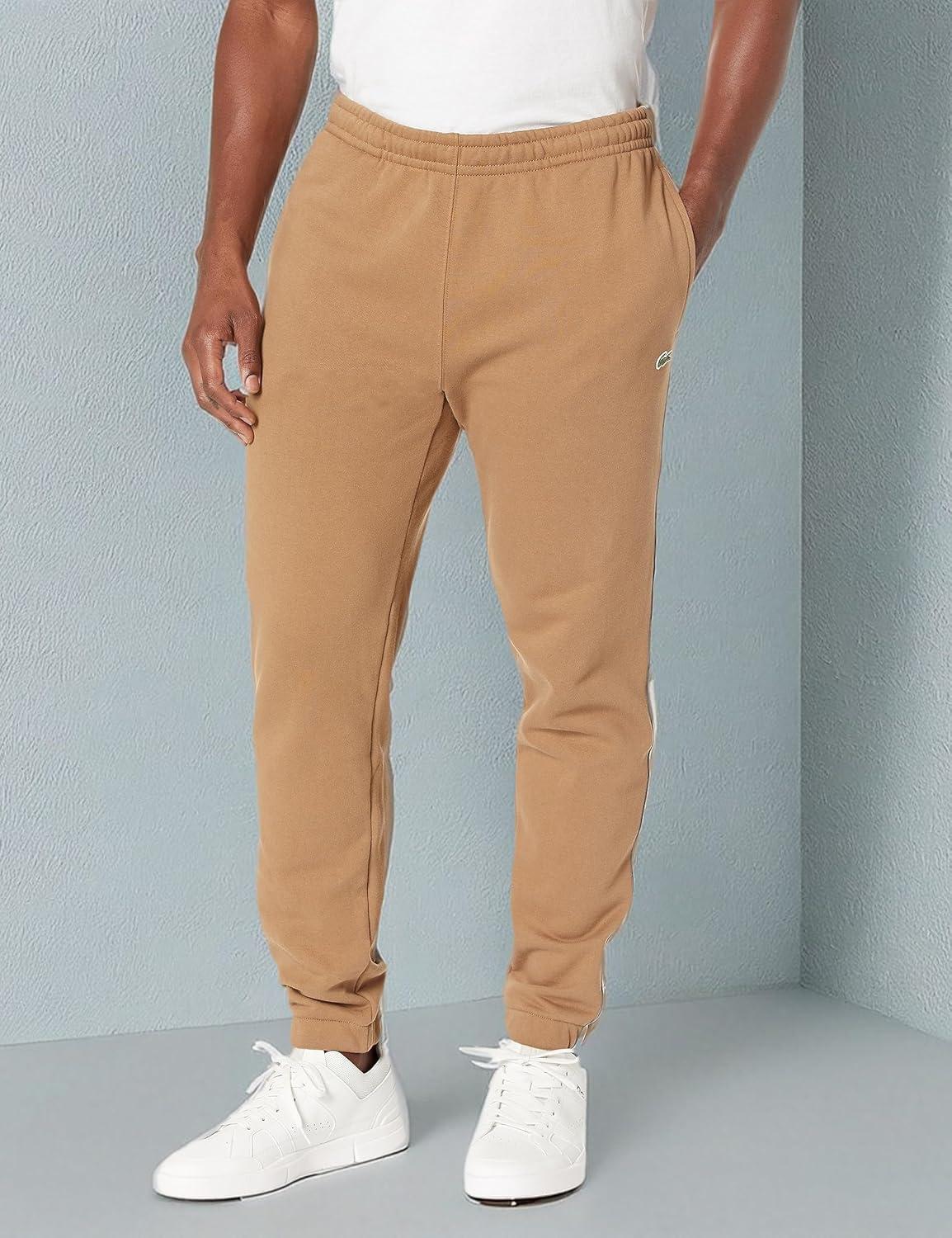 imageLacoste Mens Core Collection Tapered Fit Track PantsCookie Taping