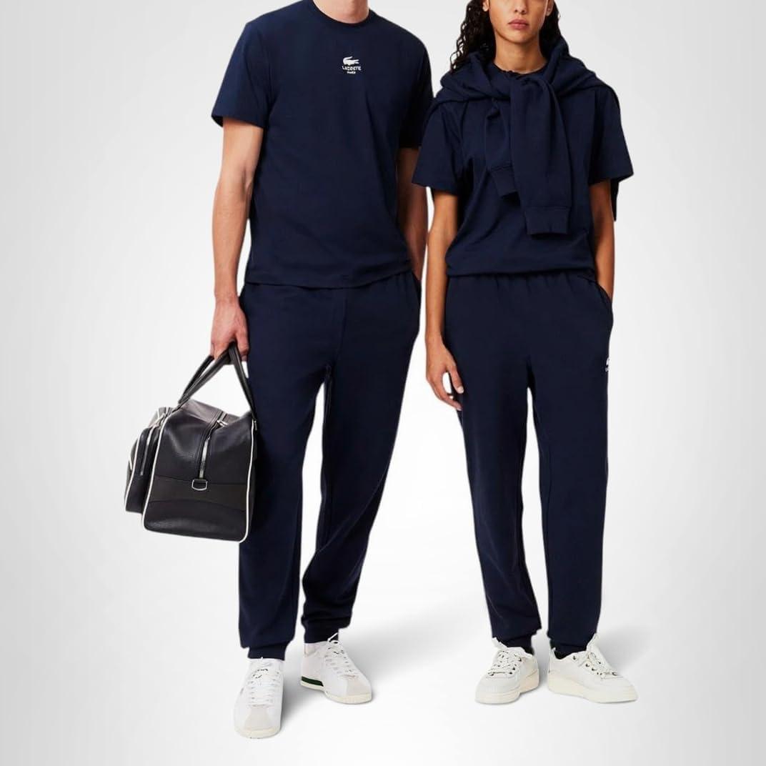 imageLacoste Mens Core Collection Tapered Fit Track PantsNavy Blue