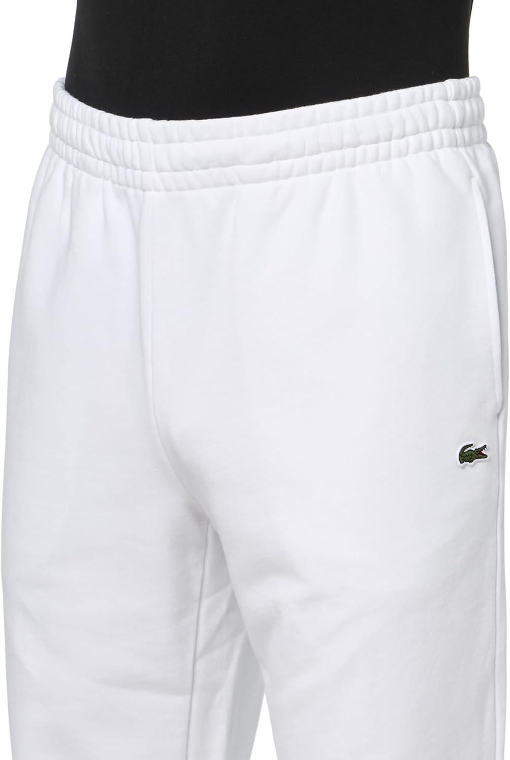 imageLacoste Mens Core Collection Tapered Fit Track PantsWhite Green Croc