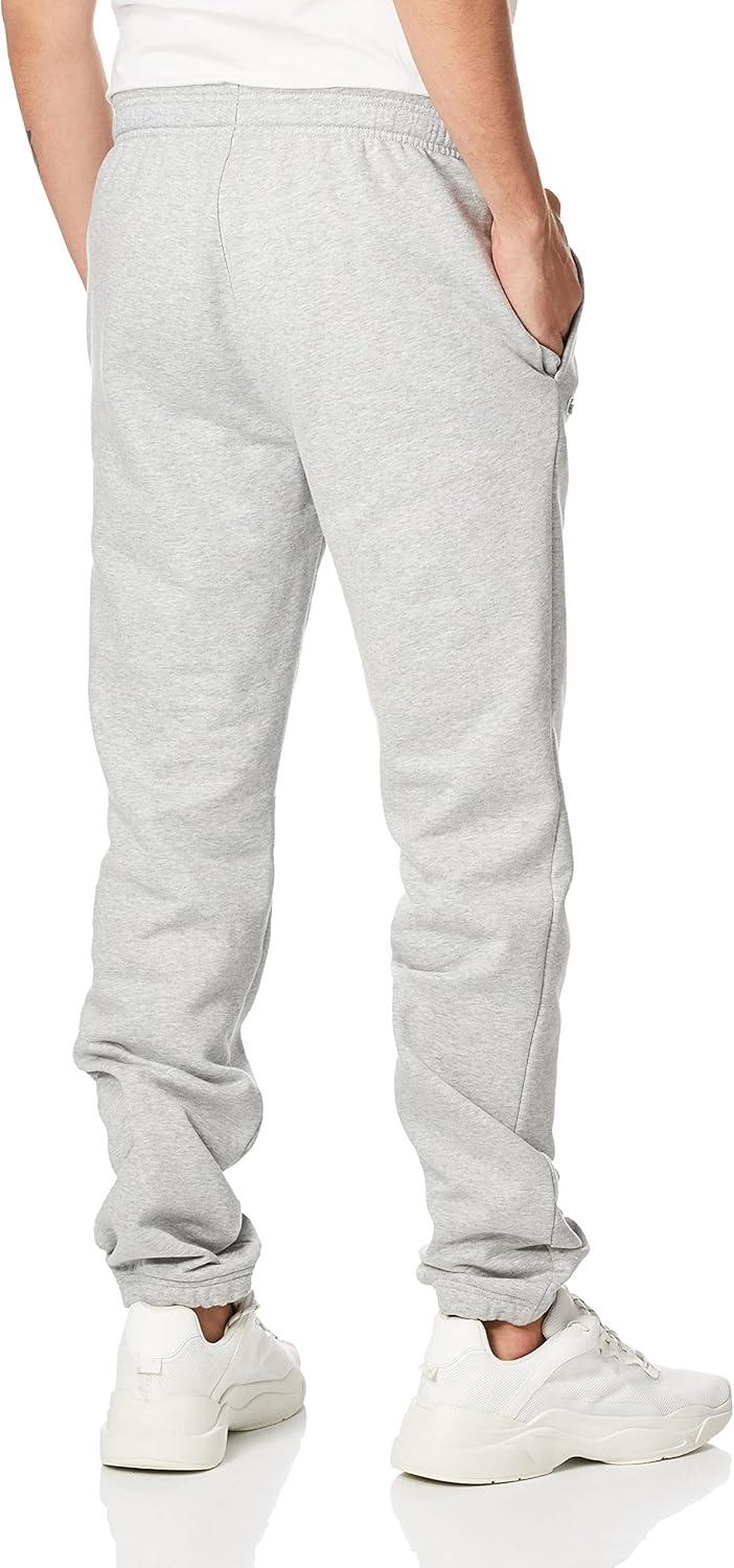 imageLacoste Mens Tennis Training Sport Fleece Pant with Elastic Leg OpeningSilver Chine