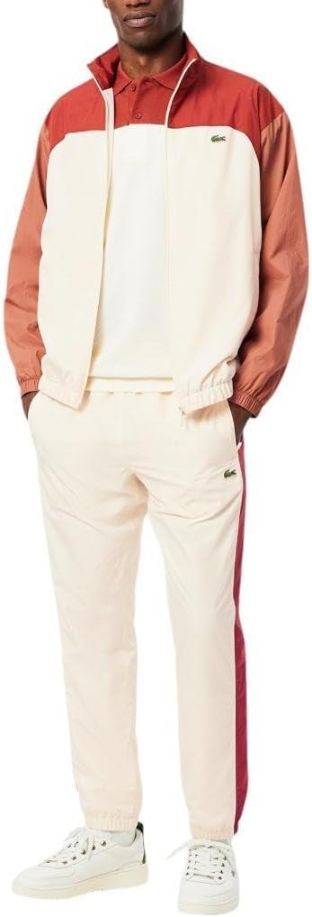 imageLacoste mens Regular Fit Colorblock TrackpantsLapland  Iberis   Track