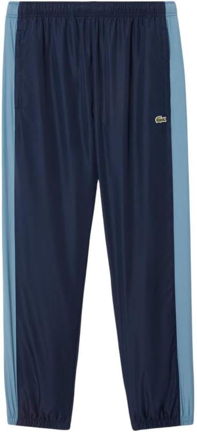 imageLacoste mens Regular Fit Colorblock TrackpantsNavy Blue  Dark Blue   Light Blue