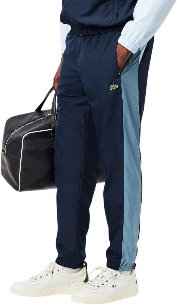 imageLacoste mens Regular Fit Colorblock TrackpantsNavy Blue  Dark Blue   Light Blue