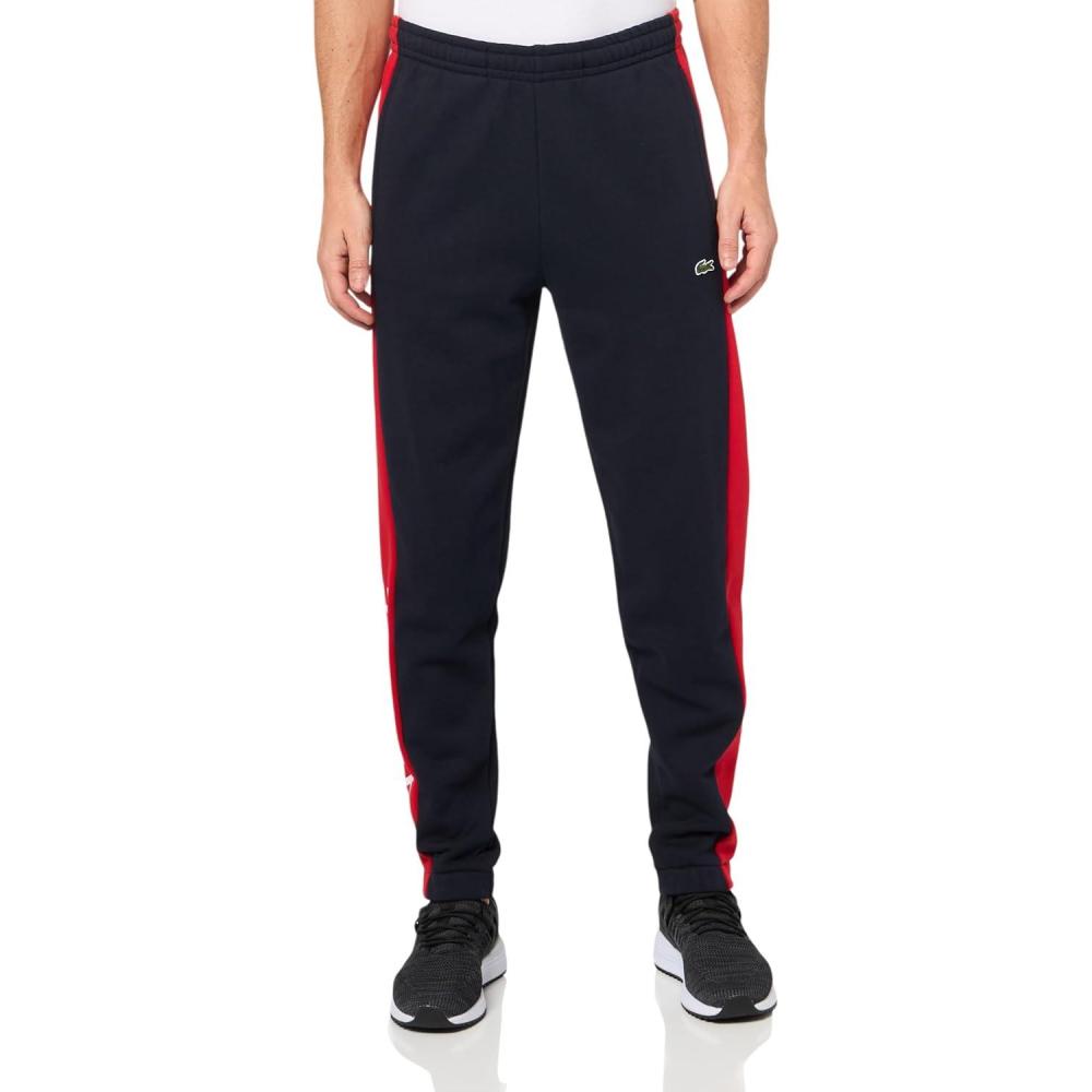 imageLacoste Mens Core Collection Tapered Fit Track PantsAbysmRed