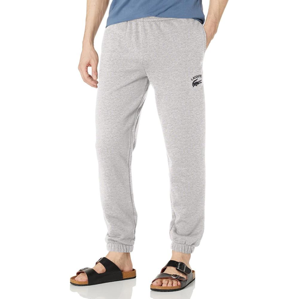 imageLacoste Mens Core Collection Tapered Fit Track PantsGrey 1933 Print