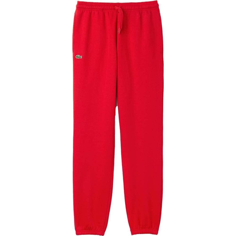 imageLacoste Mens Tennis Training Sport Fleece Pant with Elastic Leg OpeningRed