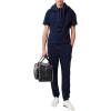 imageLacoste Mens Core Collection Tapered Fit Track PantsNavy Blue