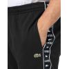 imageLacoste Mens Tapered Fit Sweatpants WTaping on SidessBlack