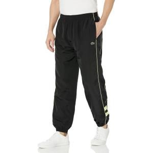 imageLacoste Mens Contrast Details Relaxed Fit SweatpantsBlackLimeira