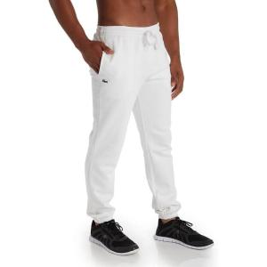 imageLacoste Mens Tennis Training Sport Fleece Pant with Elastic Leg OpeningWhite