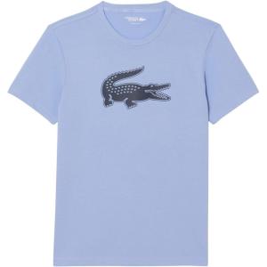 imageLacoste Mens Ultra Dry XXL Logo Sport TShirtDelphiniumNavy Blue