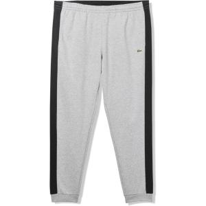 imageLacoste Mens Tapered Fit Colorblock TrackpantsGray  Black