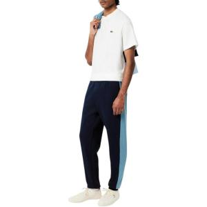 imageLacoste Mens Tapered Fit Colorblock TrackpantsNavy Blue  Dark Blue   Light Blue