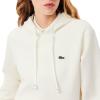 imageLacoste womens Relaxed Fit Double Face Pique HoodieFlour