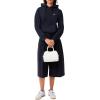 imageLacoste womens Relaxed Fit Double Face Pique HoodieMidnight Blue