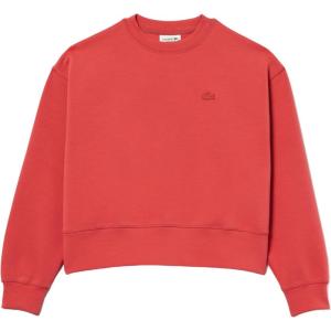 imageLacoste womens Oversized Cotton SweatshirtSierra Red