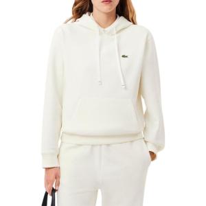 imageLacoste womens Relaxed Fit Double Face Pique HoodieFlour