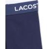 imageLacoste Mens Cotton Stretch Essentials Trunks 3Pack Navy Blue Medium