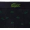 imageLacoste Mens Cotton Stretch Mini Croc Print Trunks 3PackAbysm BlueGreenGrey