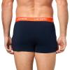 imageLacoste Mens Cotton Stretch Tricolor Waistband Trunks 3PackNavy BlueSequoiaOrange
