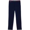 imageLacoste mens Cotton Stretch Tricolor Waistband Pajama PantsNavy Blue