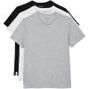 imageLacoste Mens 100 Cotton Regular Fit Crew Neck Undershirt 3PackWhiteDove GreyBlack