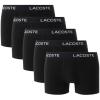 imageLacoste Mens 5Pack Regular Fit Boxer TrunkBlack With Black Waistbands