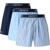 imageLacoste mens 100 Cotton Boxers 3pack Amazon ExclusivesVaporousOverviewNavy Blue