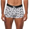 imageLacoste mens Cotton Stretch Print Animation TrunksGreyBlack