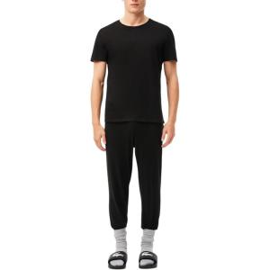 imageLacoste Mens 100 Cotton Regular Fit Crew Neck Undershirt 3PackBlack