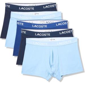 imageLacoste mens Cotton Stretch Essentials Trunks 5pack Amazon ExclusivesOverviewOverviewMethyleneNavy BlueNavy Blue