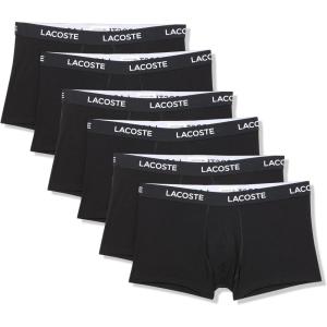 imageLacoste mens Cotton Stretch Essentials Trunks 7packBlack