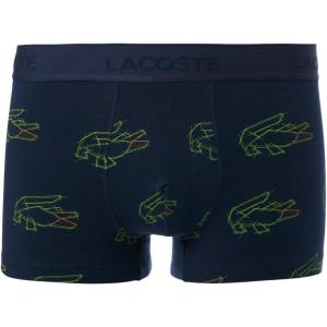 imageLacoste mens Cotton Stretch Print Animation TrunksNavy BlueLight GreenRed