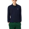 imageLacoste Mens Core Regular Fit Long Sleeve PoloNavy Blue