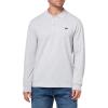 imageLacoste Mens Core Regular Fit Long Sleeve PoloSilver Chine