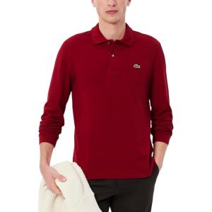 imageLacoste Mens Classic Long Sleeve Pique Polo ShirtBordeaux