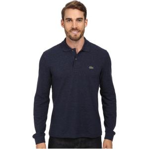 imageLacoste Mens Classic Long Sleeve Pique Polo ShirtDark Indigo Blue