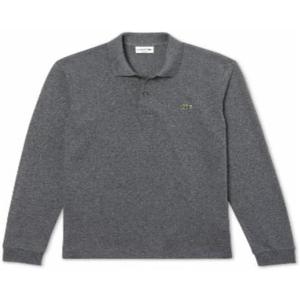 imageLacoste Mens Classic Long Sleeve Pique Polo ShirtGrays