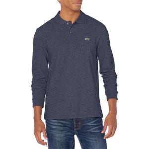 imageLacoste Mens Classic Long Sleeve Pique Polo ShirtHeather Nebula